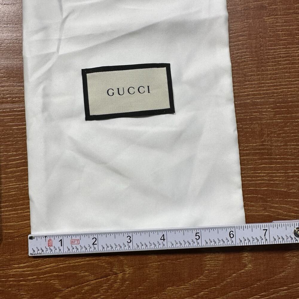 Gucci Dust Bags 15.5"x6.5" White Satin Drawstring Storage Protector Cover Heels - Picture 9 of 11